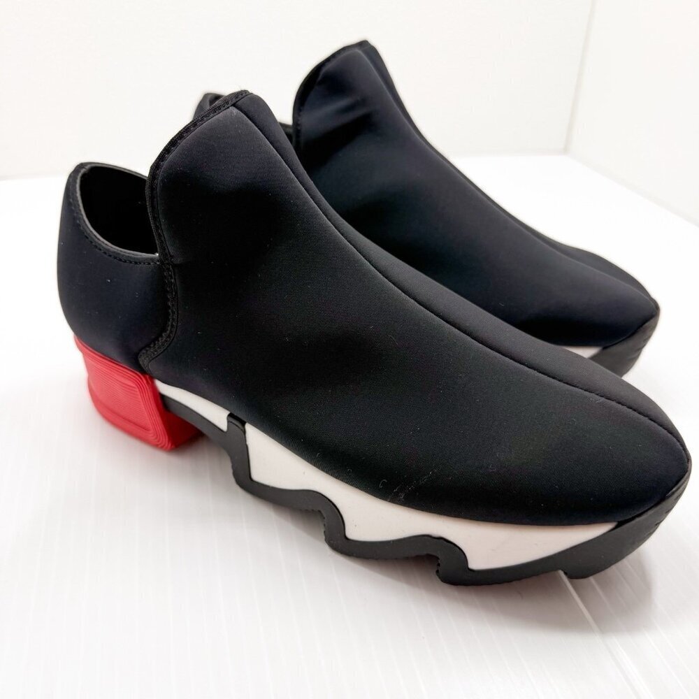 iRi Black Red Neoprene Sneakers Low Top Shoes NIB Designer Women's 8 Waterproof - Picture 3 of 11